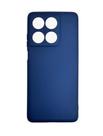 Capa Case Aveludada Azul Marinho Para Moto Edge 60 Fusion
