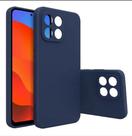 Capa Case Aveludada Azul Marinho Para Moto Edge 70 Ultra