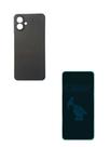 Capa Case Aveludada Preto + Película Fosca Privativa Para Samsung Galaxy A07