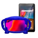 Capa Case Azul com alça suporte para Tablet M7 3G M7s Plus 7 polegadas