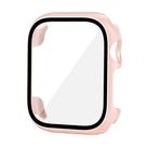 Capa Case Bumper com Película de Vidro compatível com Watch Series 5 6 7 8 44mm / 45mm - Rosa