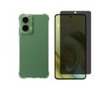 Capa Case Capinha Anti Impacto e Pelicula Privacidade Para Motorola Moto G06