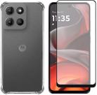 Capa Case Capinha e Película 3D Vidro para Motorola Moto G15