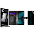 Capa Case Carteira material sintético Preto + Película De Hydrogel Privacidade Para Moto G14 Xt2341 6.5 - Cell In Power25