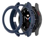 Capa Case Com Coroa Para Galaxy Watch 4 Classic 46mm/ Watch4 Classic 46mm - Azul