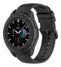Capa Case Com Coroa + Película Para Galaxy Watch 4 Classic 46mm / Watch4 Classic 46mm - Preto
