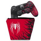 Capa Case e Skin Compatível PS4 Controle - Spider-Man Homem Aranha 2 Edition