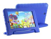 Capa Case Emborrachado Azul Maleta Tablet M7 3g 4g M7s Plus