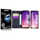 Capa Case Flip Carteira + 2 Películas Vidro Moto One Vision XT1970 6.3 - Cell In Power25