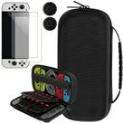 Capa Case Nintendo Switch Oled + Pelicula Vidro + 2 Grips
