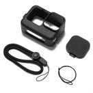 Capa Case Protetora de Silicone Compatível com a GoPro Hero 13 12 11 10 9 Black e com Tampa de Lente e Cordão