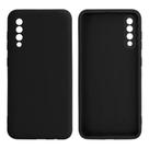Capa Case Silicone Aveludada Preta + Película 3d de Vidro Para Samsung Galaxy A30S/A50