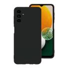 Capa Case Silicone Aveludada Preta + Película 3d Privacidade de Vidro Para Samsung Galaxy A05S