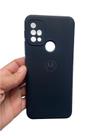 Capa Case Silicone Protege Câmera para Moto G30 Preto