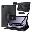 Capa Case + Teclado Bluetooth e Mouse p/ Samsung Galaxy Tab A11 Plus + Caneta