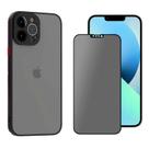Capa Case Translucida Fosca Resistente E Pelicula Privacidade Para iPhone 13 Pro
