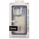 Capa Case Transparente com Suporte de Metal Para iPhone