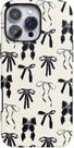 Capa Casely Goth Girlie Black Bows para iPhone 16 Pro Max