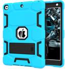 Capa CCMAO para iPad de 9ª, 8ª e 7ª geração com suporte azul+preto