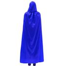 Capa cetim com capuz na cor Azul
