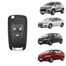 Capa Chave Canivete Chevrolet Onix Cruze Cobalt S10 Spin Tracker Prisma Carcaça Gm com 3 Botões