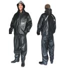 Capa Chuva Capuz Motociclista Pvc Piraval Impermeável Preto