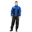 Capa Chuva de Nylon Motoqueiro Pantaneiro Preta/Azul Royal P - 1300CP
