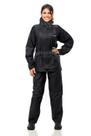 Capa chuva nylon feminino - toda preta (m) pantaneiro