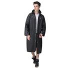 Capa Chuva PVC Impermeável Grossa Capuz Adulto Preta