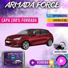 Capa Cobrir Carro C4 CITROEN 100% Forrada Armada Force 100% Impermeável Forro Total Protege Sol Chuva Poeira Lona Proteção Automotiva Hatch e Sedan