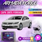 Capa Cobrir Carro CC 100% Forrada Armada Force 100% Impermeável Forro Total Protege Sol Chuva Poeira Lona Proteção Automotiva