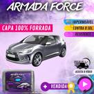 Capa Cobrir Carro CITROEN DS3 100% Forrada Armada Force 100% Impermeável Forro Total Protege Sol Chuva Poeira Lona Proteção Automotiva Hatch e Sedan