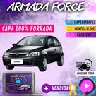 Capa Cobrir Carro CORSA HATCH 100% Forrada Armada Force 100% Impermeável Forro Total Protege Sol Chuva Poeira Lona Proteção Automotiva Hatch e Sedan