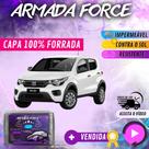 Capa Cobrir Carro MOBI 100% Forrada Armada Force 100% Impermeável Forro Total Protege Sol Chuva Poeira Lona Proteção Automotiva Hatch e Sedan