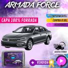 Capa Cobrir Carro PASSAT 100% Forrada Armada Force 100% Impermeável Forro Total Protege Sol Chuva Poeira Lona Proteção Automotiva Hatch e Sedan