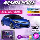 Capa Cobrir Carro VELOSTER 100% Forrada Armada Force 100% Impermeável Forro Total Protege Sol Chuva Poeira Lona Proteção Automotiva Hatch e Sedan