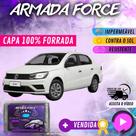 Capa Cobrir Carro VOYAGE 100% Forrada Armada Force 100% Impermeável Forro Total Protege Sol Chuva Lona Proteção Automotiva