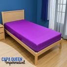 Capa Colchão Impermeável Casal QUEEN LILAS