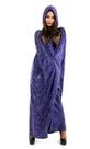 Capa com Capuz Veludo Roxo Adulto - Halloween