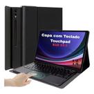 Capa com Teclado Bluetooth Touchpad Para tab Samsung S10 Fe+ 13.1