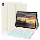 Capa com Teclado JKSML para iPad 11 polegadas 10ª/11ª Geração Branco