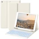 Capa com Teclado JKSML para iPad 9ª/8ª/7ª Geração 10,2" Creme