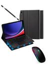 Capa Com Teclado Touchpad + Mouse Para Galaxy Tab A9 Plus + Mouse + Caneta Touck