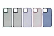 Capa Compatível Iphone 15 Fosca com Borda Colorida Anti Impacto Kit 1, 2 ou 3 Unidades