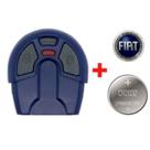 Capa Controle Alarme Fiat Uno Palio Strada Azul + Emblema + Bateria