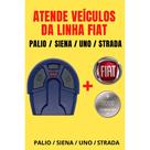 Capa Controle Alarme Fiat Uno Palio Strada Azul + Logo + Bateria