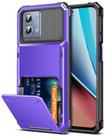 Capa COOYA Moto G Stylus 2023, carteira, 5 compartimentos para cartões, roxa