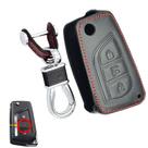 Capa Couro Chave Canivete 3 Botões Hilux Etios Yaris Hilux SW4 Corolla Cross RAV4 Yaris Sedan camry