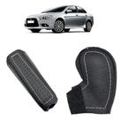 Capa Couro Manopla Câmbio Automático e Alavanca Freio de Mão Mitsubishi Outlander Asx Lancer