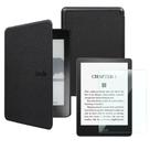 Capa couro + pel. vidro resistente para Kindle K658 2019 6" Cor:Preto